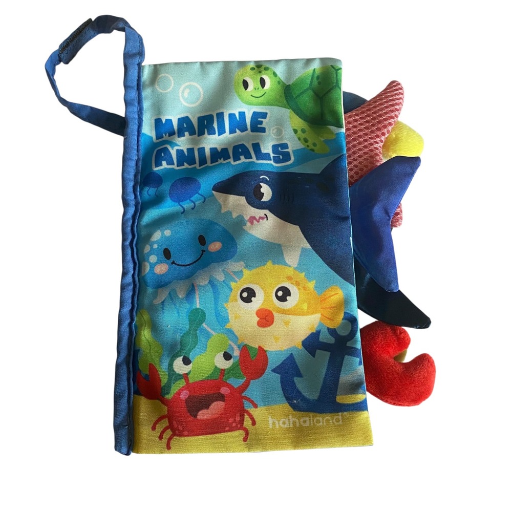 hahaland Marine Animals Baby First Cloth Book Soft Sensory Toy 0M+ PL002A
